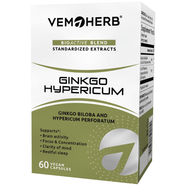 VemoHerb Ginkgo Hypericum 60 kaps.