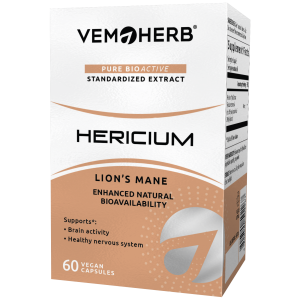 VemoHerb Hericium (Lion‘s Mane grybo ekstraktas) 60 kaps.