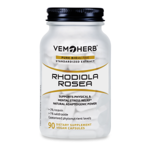 VemoHerb Rhodiola Rosea (Rausvosios rodiolės ekstraktas) 90 kaps.